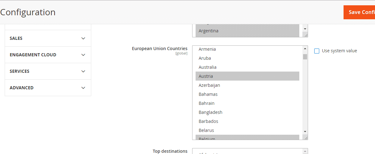 What the difference between Allowed Countries EU Countries Top Destinations in Magento - eu countries What the difference between Allowed Countries EU Countries Top Destinations in Magento eu countries