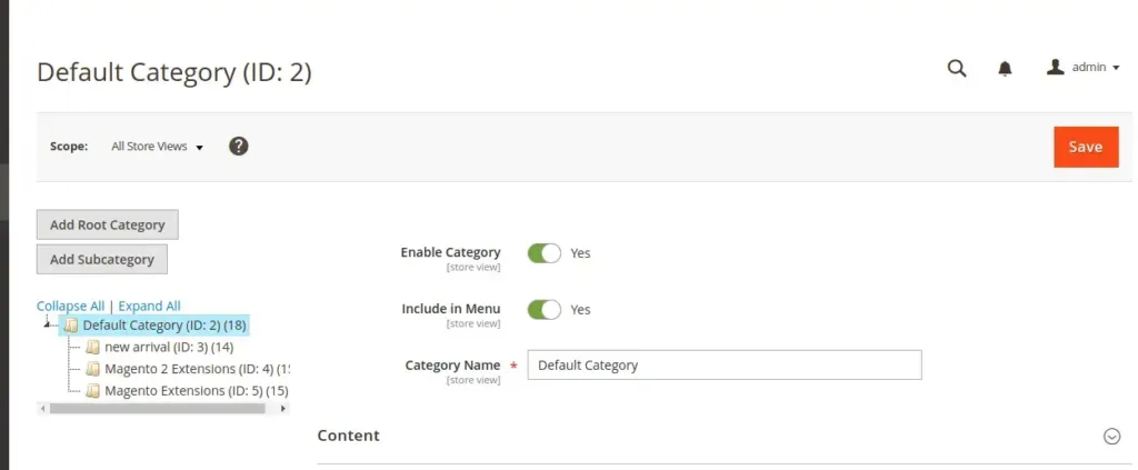 before deleting categories