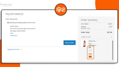 Magento 2 How to Display Swatches instead of Swatch Label in Checkout Order Summary